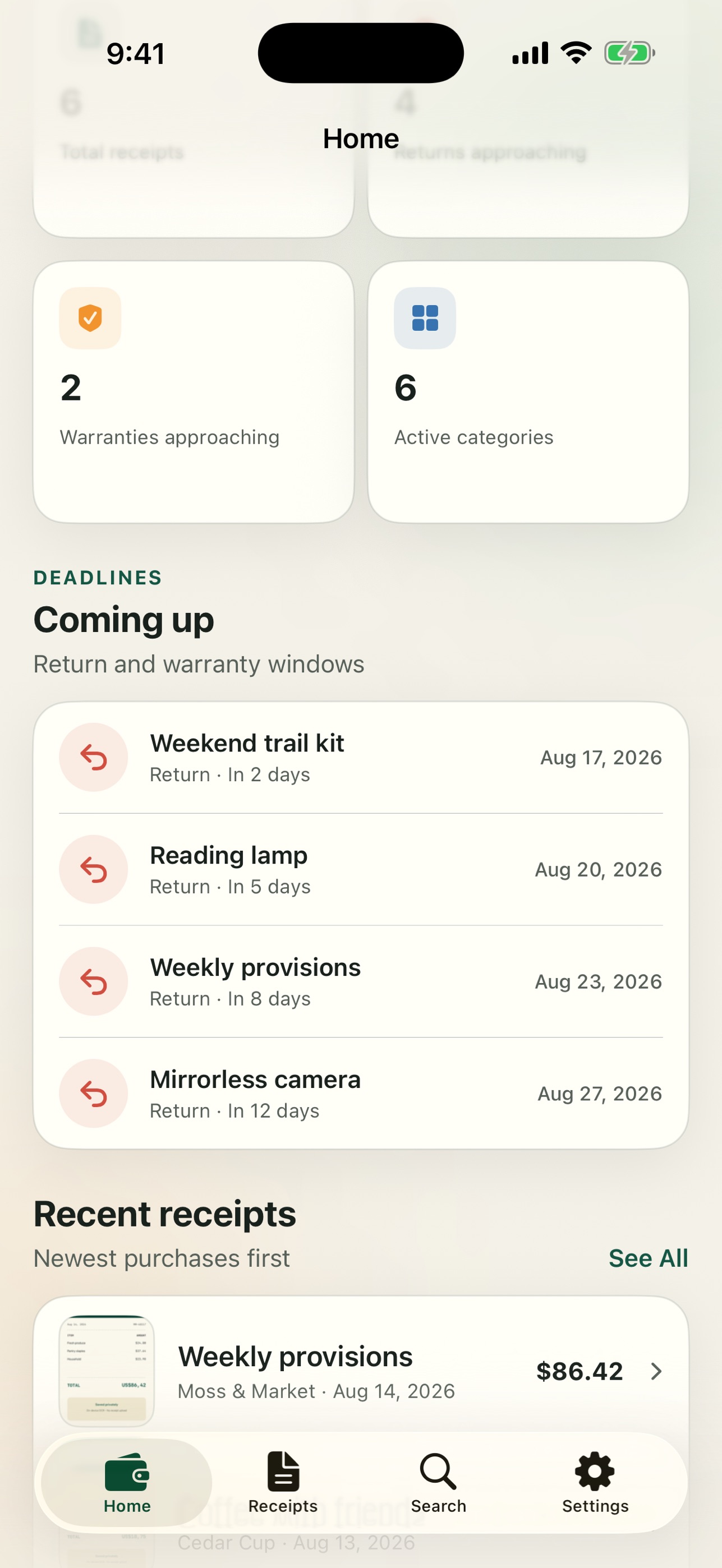 Screenshot 2 of ReceiptRove
