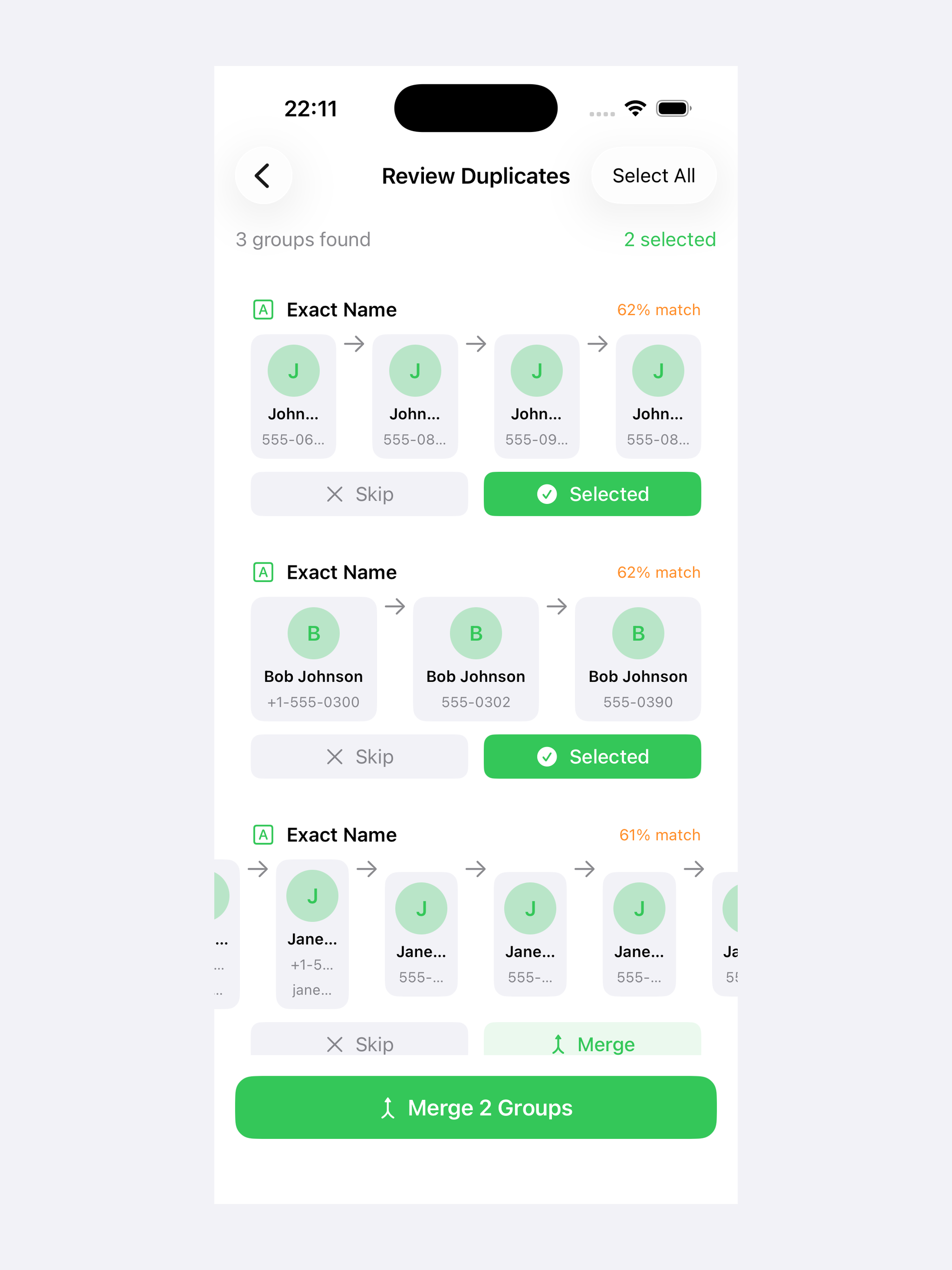 Clean Duplicate Contacts
