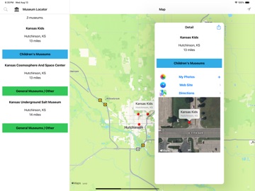 U.S. Museum Locator iPad screenshot