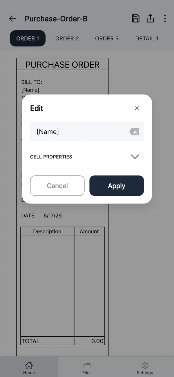 Screenshot #3 pour Purchase Order