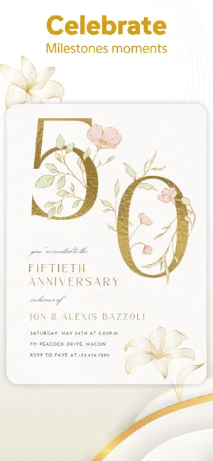 Invitation Maker Card Maker iPhone screenshot 2
