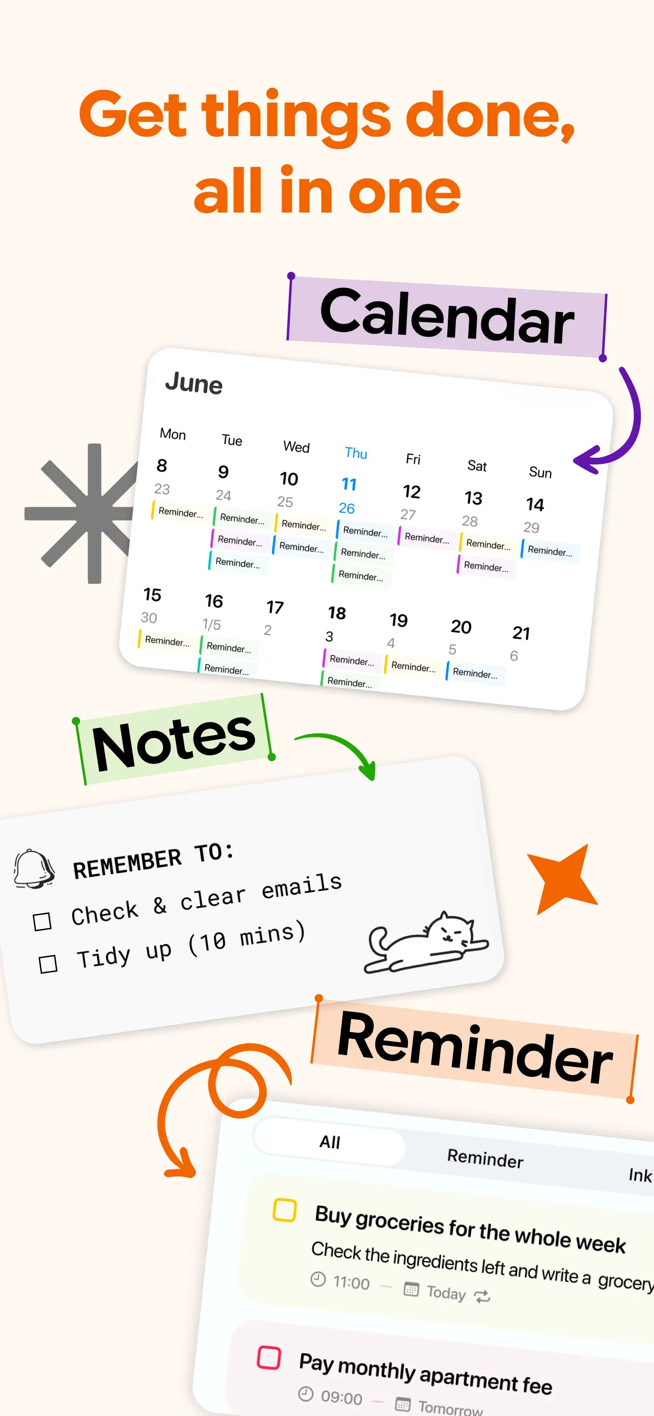 Ink: Lockscreen Calendar, Note 스크린샷 1