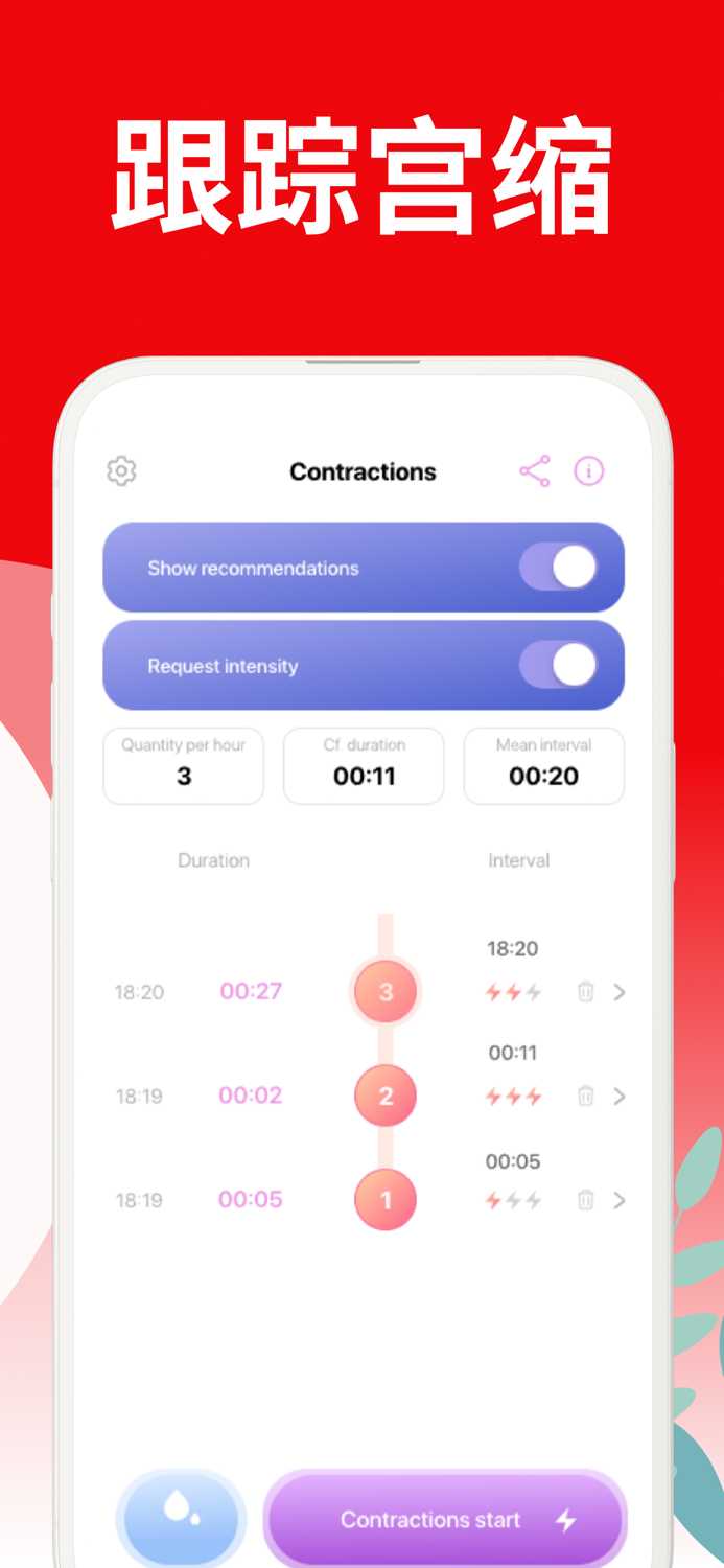 宮縮 計時器 -  九月份