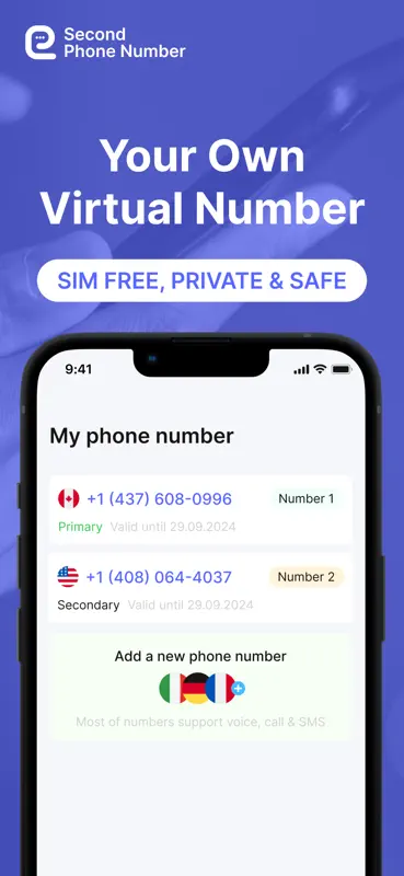 2nd Phone: Text & Call Number screenshot 1 of 5