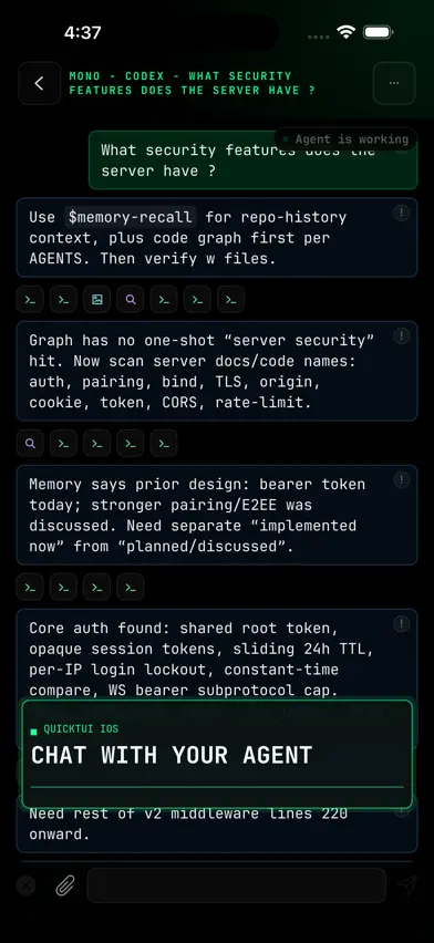 QuickTUI: AI Agent Terminal screenshot 1