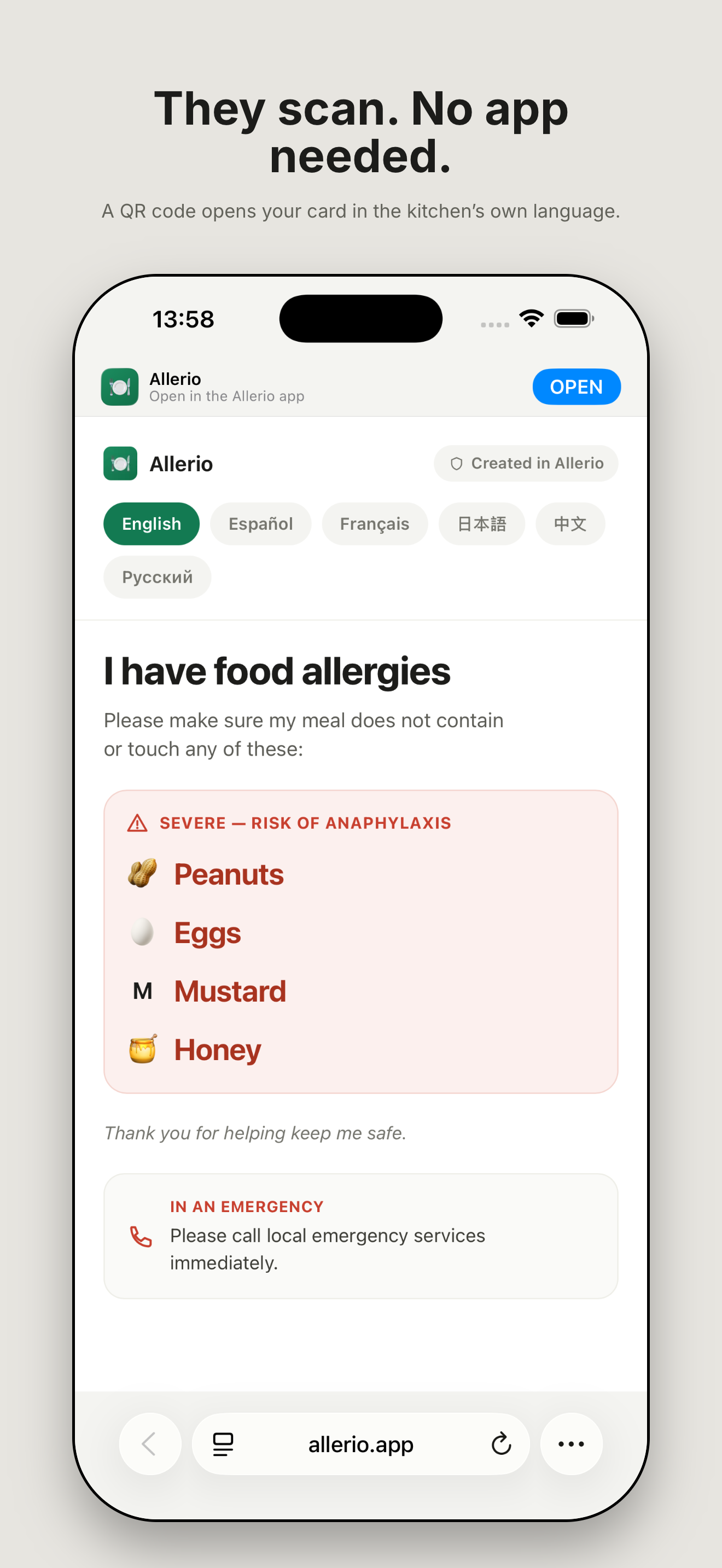 Allerio: Allergy Cards screenshot 4
