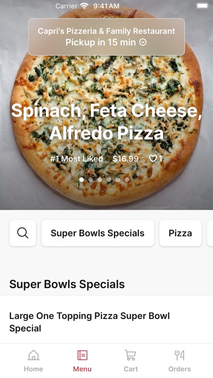 Capri's Pizzeria Family