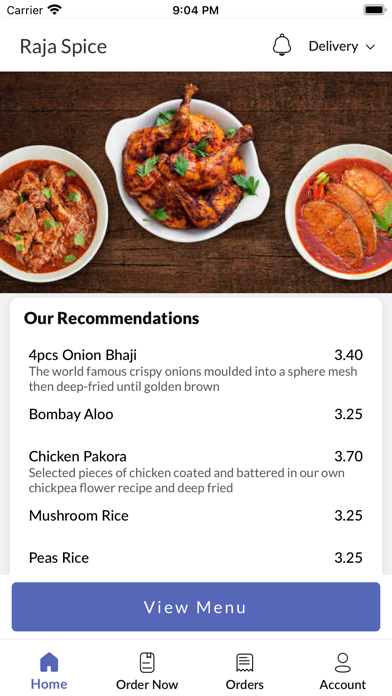 Raja Spice Kent. Screenshot