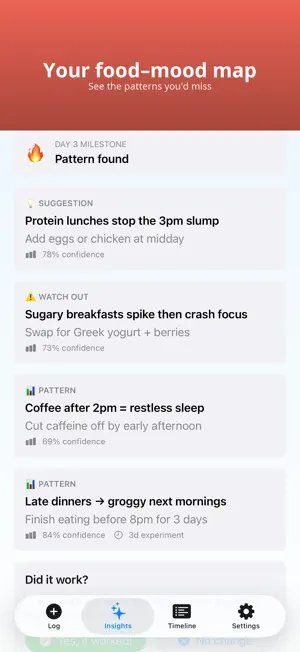 MoodBite – Food & Mood Tracker screenshot 2