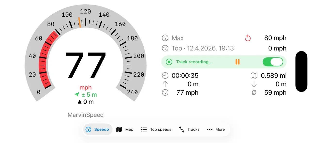 Screenshot #3 pour MarvinSpeed GPS