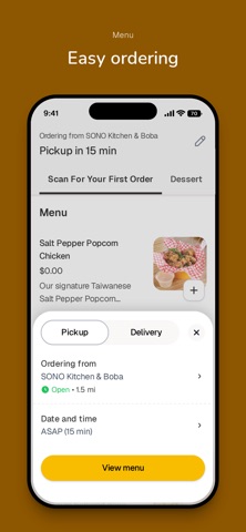 SONO Kitchen & Boba iPhone screenshot