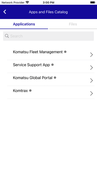 Komatsu Machine Touch App Screenshot