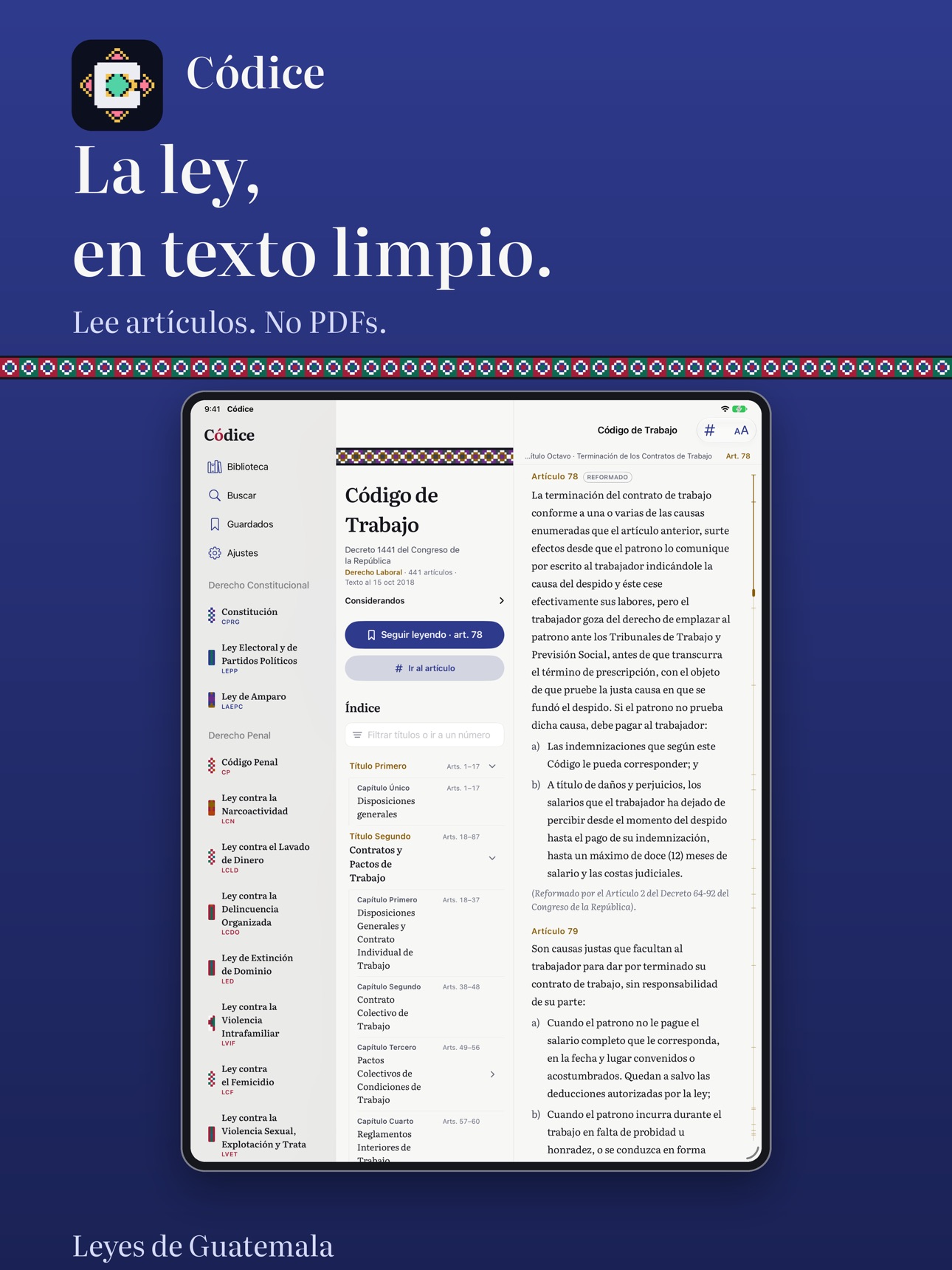 Screenshot 7 of Códice — Leyes de Guatemala