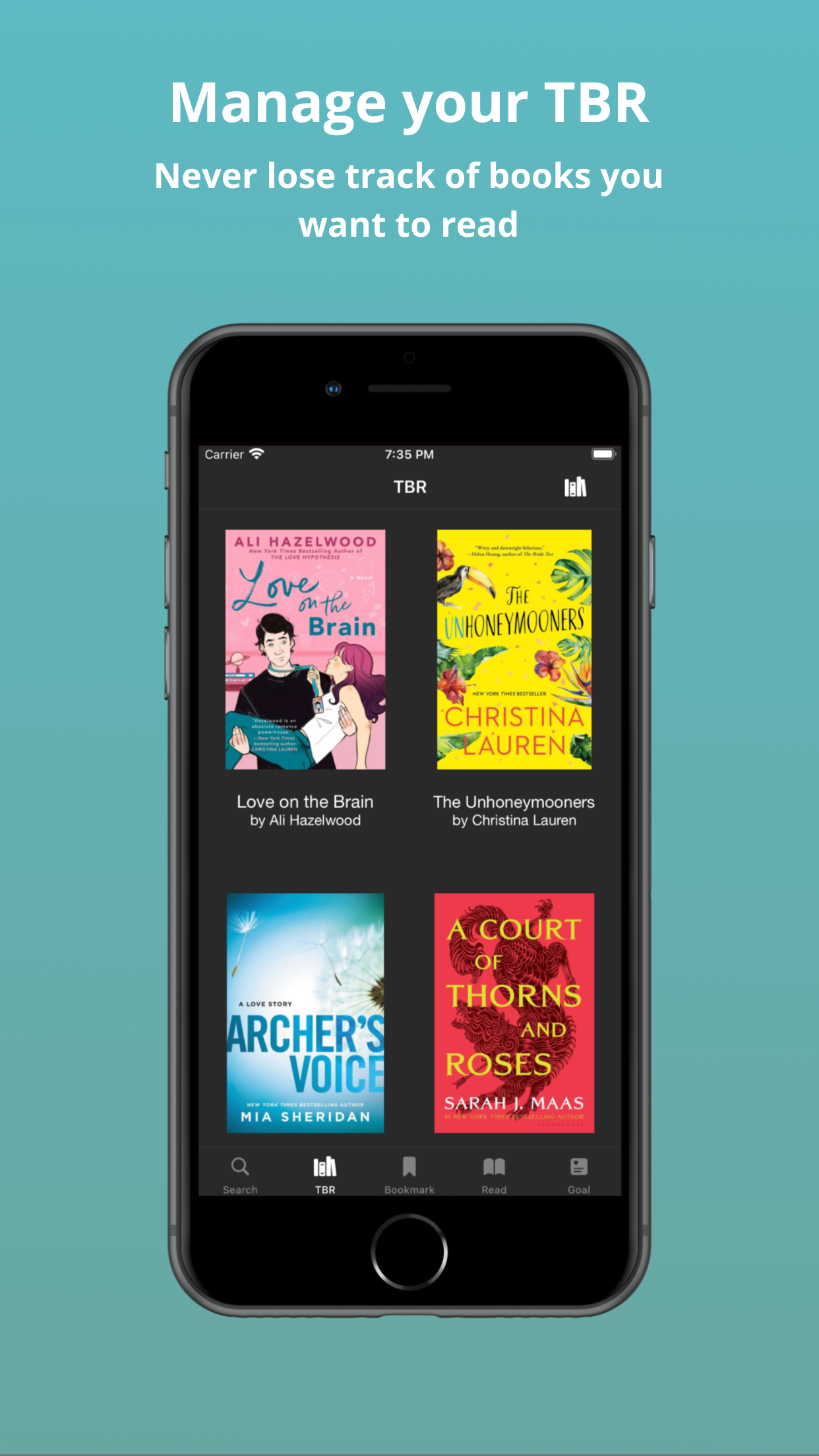 TBR - Bookshelf screenshot 2