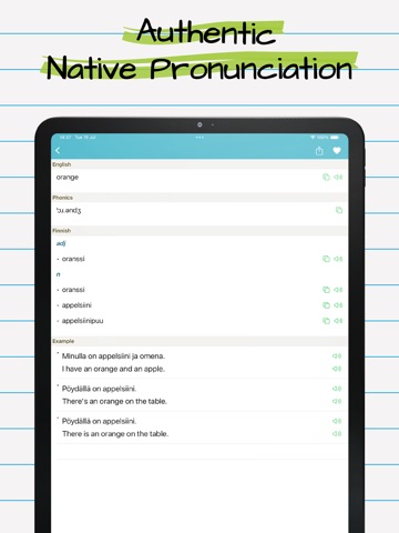 Finnish English Dictionary Pro iPad screenshot