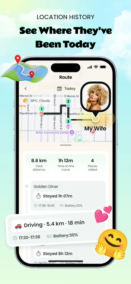 Screenshot 4 di 6 di CPLocation: Family GPS Locator