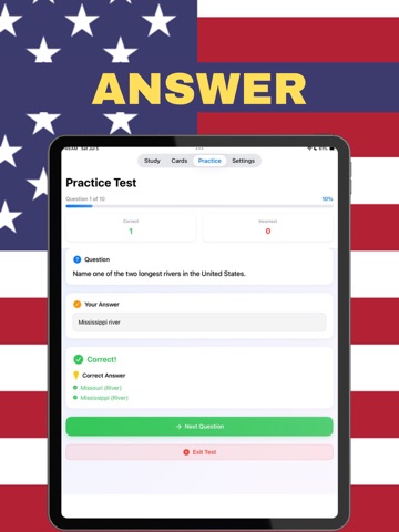 Citizenship Test Preparation iPad screenshot