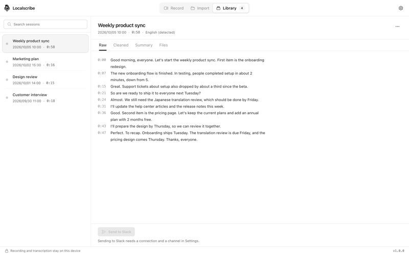Localscribe app screenshot 3
