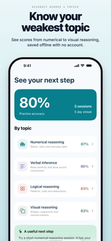 Aptitude Trainer: TestStride iPhone screenshot