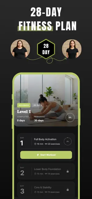 FitAnywhere: Home Workout Plan screenshot 1