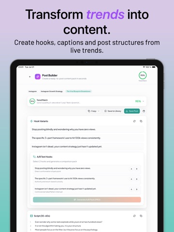 VYRA — Trend & Creator Tools iPad screenshot