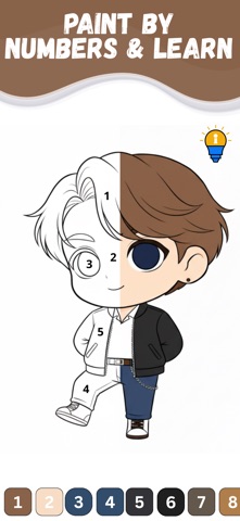 K-POP idols Coloring by Number screenshot