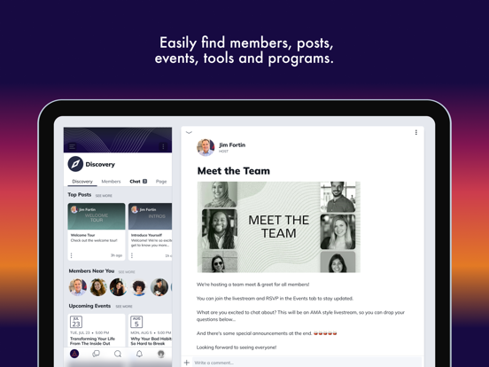 Jim Fortin Community iPad screenshot 2 - Lifestyle app