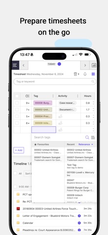 Timeline for WiseTime screenshot