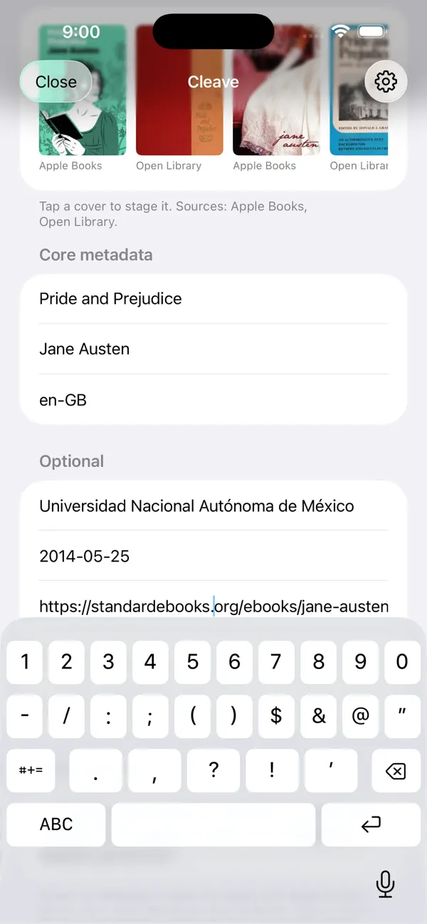 Screenshot #3 pour Cleave for EPUB