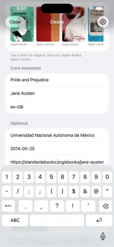Cleave for EPUB screenshot 3 of 3