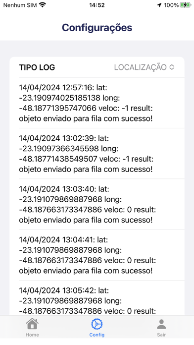 E-TRIND AppMotorista Screenshot