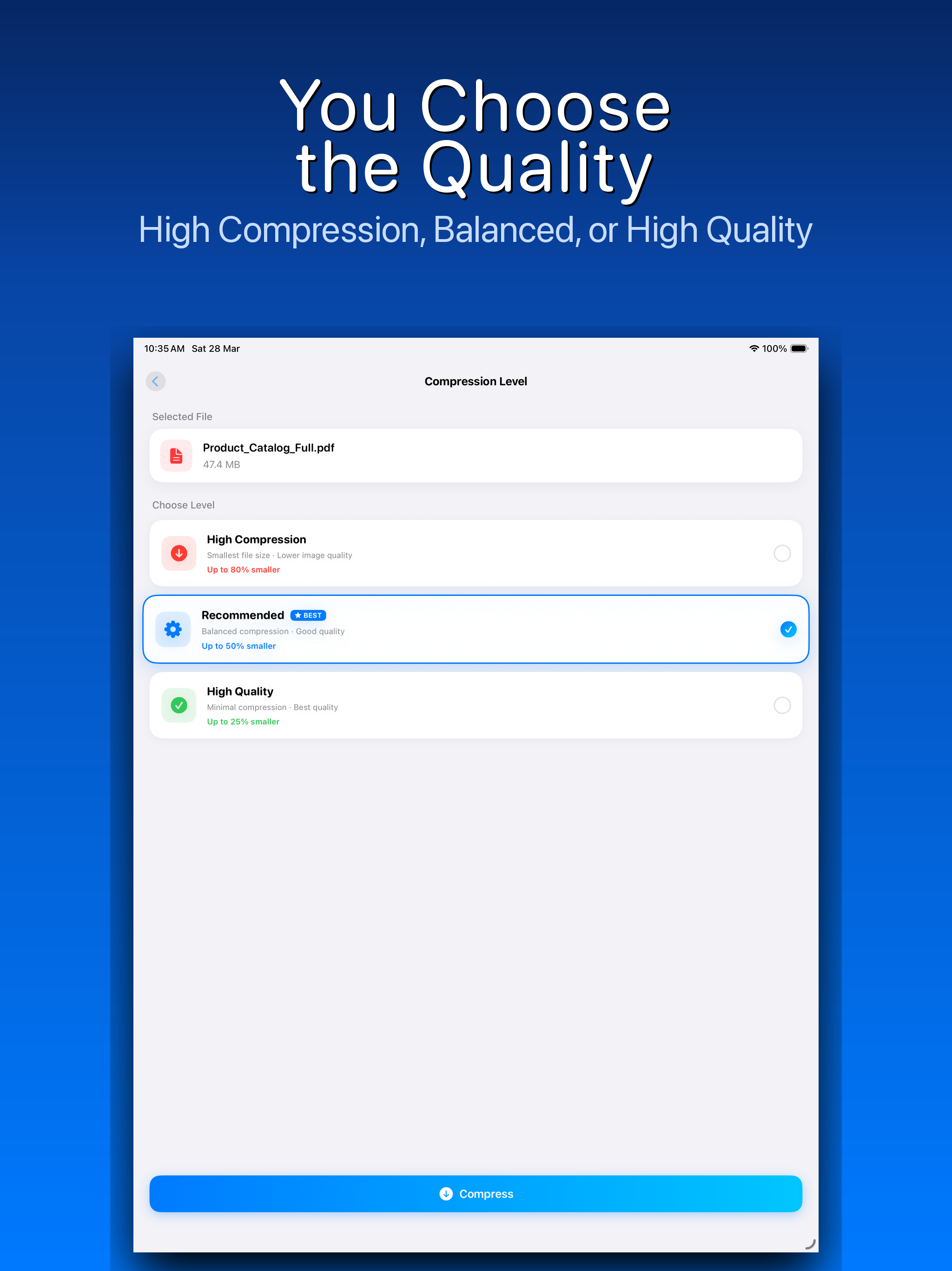 Smart PDF Compressor Offline