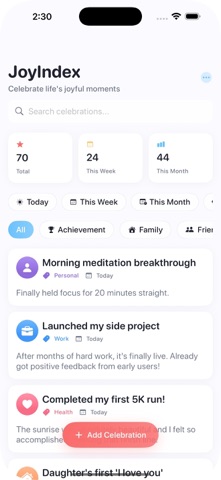 JoyIndex: Gratitude Journal screenshot