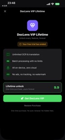 DocLens - OCR screenshot