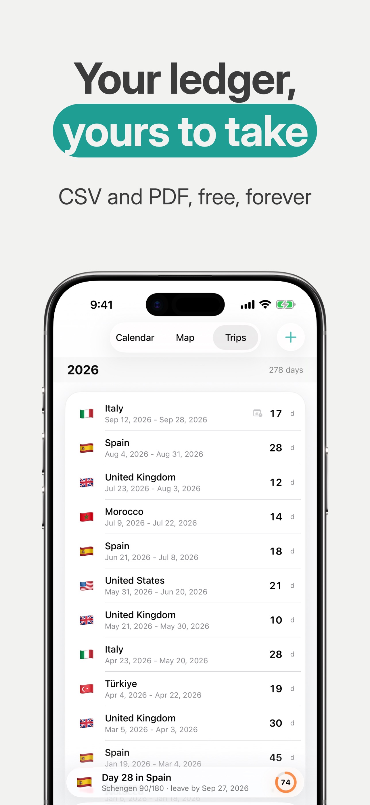 Screenshot 6 of Stint: Visa & Tax Day Counter