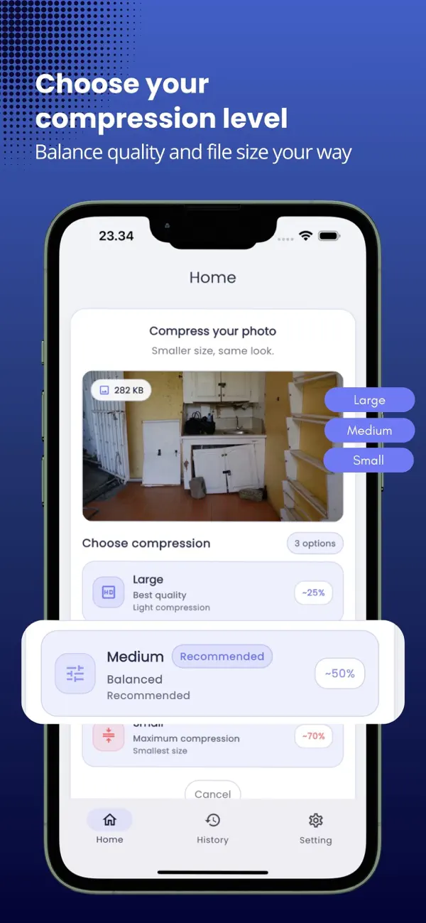 Screenshot #2 pour PixLean – Image Compressor