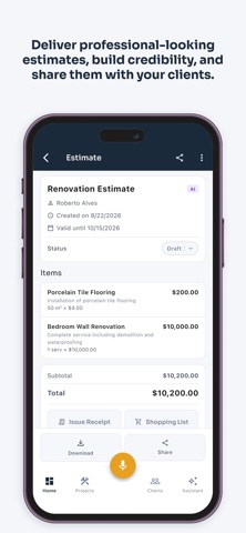 Tiler+: AI Job Estimate Maker iPhone screenshot