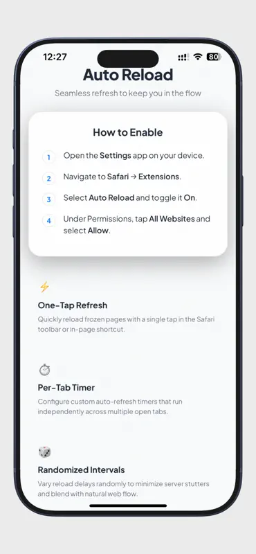 Auto Reload Page screenshot 3 of 3