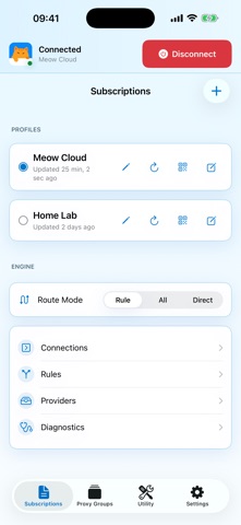 Meow - Smart VPN iPhone screenshot 1 — utilities app by Shanghai Tangzixiang Information Technology Co., Ltd