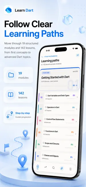 Learn Dart: Code & Flutter screenshot 2