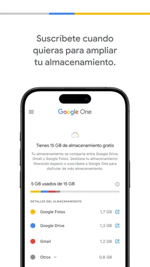 Captura de pantalla de Google One en iPhone 3