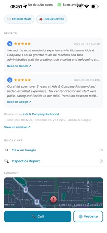 BCinfo · Childcare Search iPhone screenshot