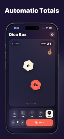 Dice Box - Quick Dice Roller iPhone screenshot