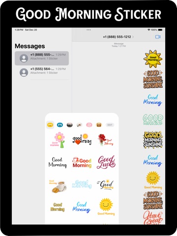 Good Morning Typography iPad screenshot