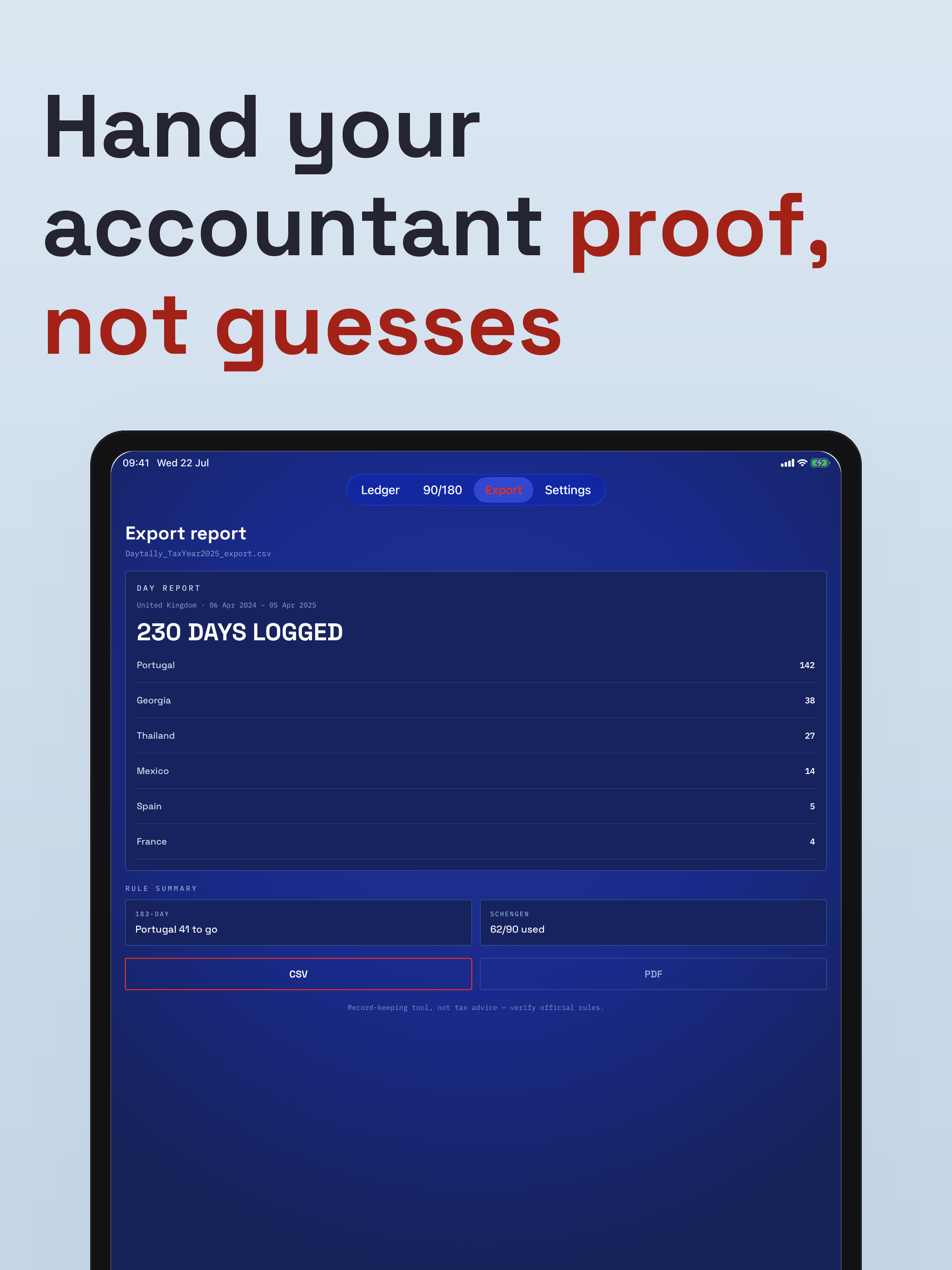 Daytally: Schengen Calculator screenshot 6