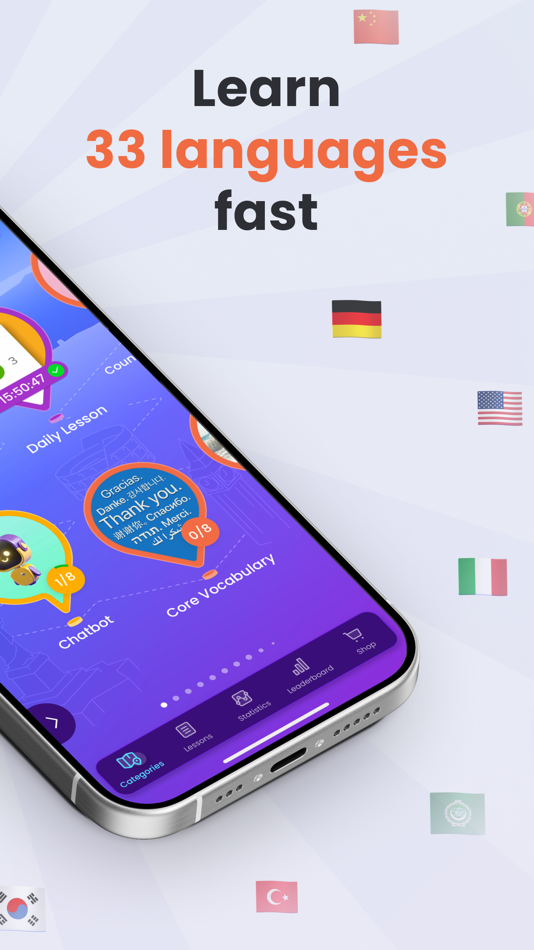 #2. Mondly: Learn 41 Languages (iOS) Tekijänä: ATi Studios