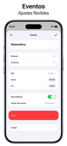 Agenda Personal y Horario iPhone screenshot 6