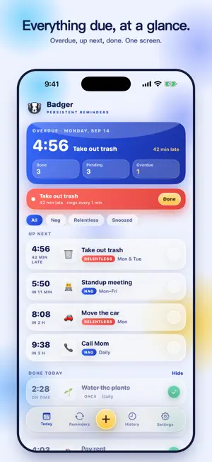 Badger - Persistent Reminders screenshot 2