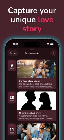 Love Counter & Tracker - Amora iPhone screenshot