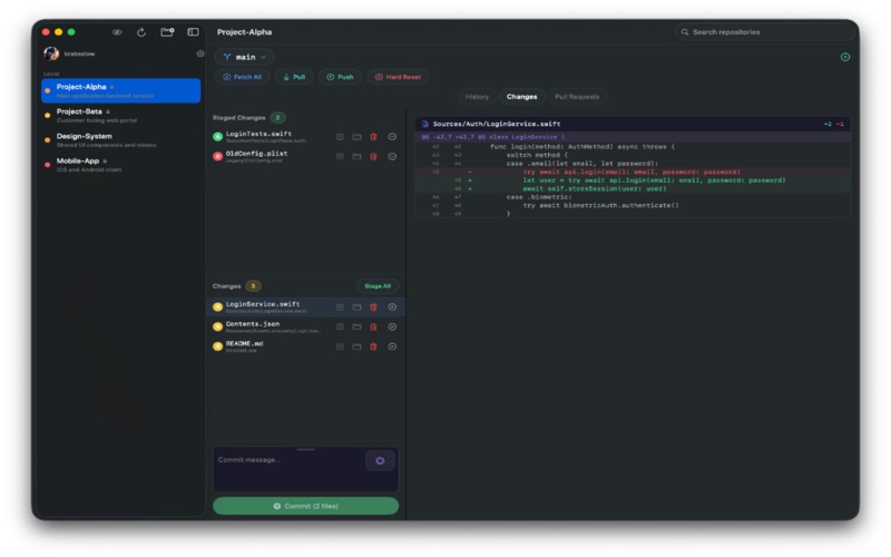 ModernGit screenshot